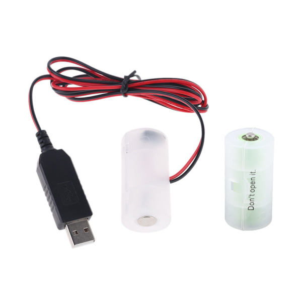 LR14 C batterieliminator USB strømforsyningskabel Udskift 1-4 stk 1,5V C batteri