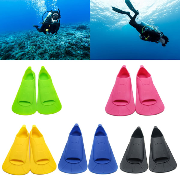 Silikone Svømmefødder Snorkling Svømning Dykning Finner Komfortable Svømmefødder Yellow M code