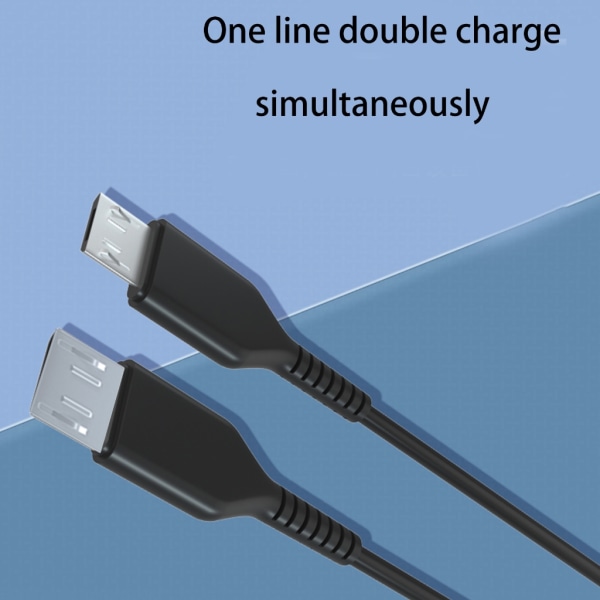 Multi Type-C till 2 Micro USB Laddsladd för smartphones surfplattor White