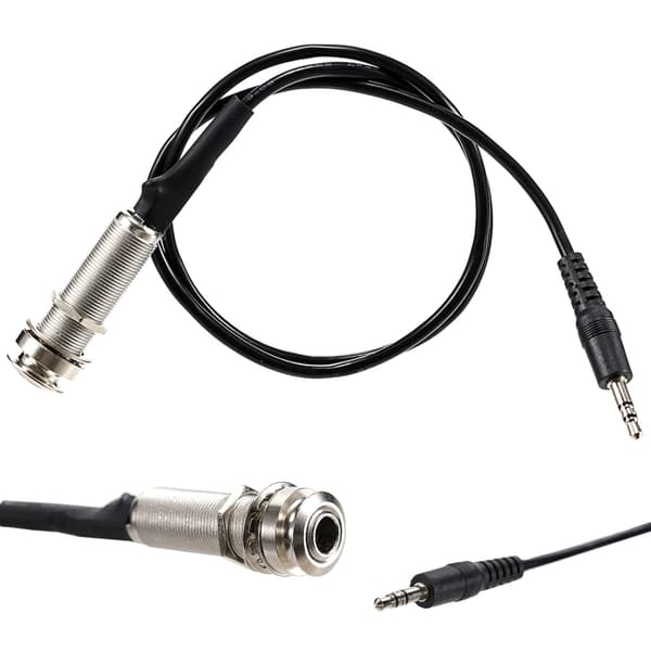 Snabbt Anslutande Gitarr Endpin Utgångsjack Piezo Kabeladapter 66cm Svart