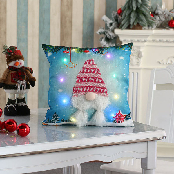 Handgjord slängkudde Heminredning Ryggstöd för soffa Merry Christmas Style Ansiktslös docka Kudde Kudde Kudde null - B