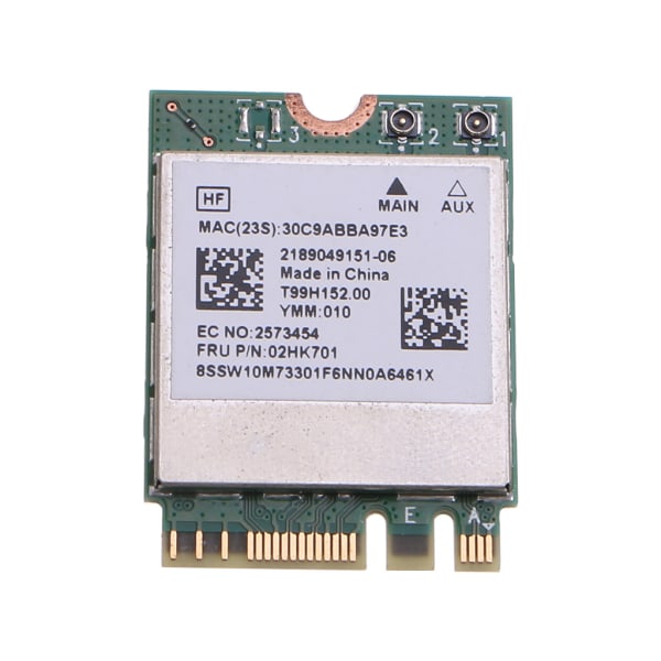 ThinkCentre RTL8822CE AC Dual Band WiFi-kort BT5.0-kompatibelt trådløst netværkskort til E460 E465 E470 E475 E560 E570
