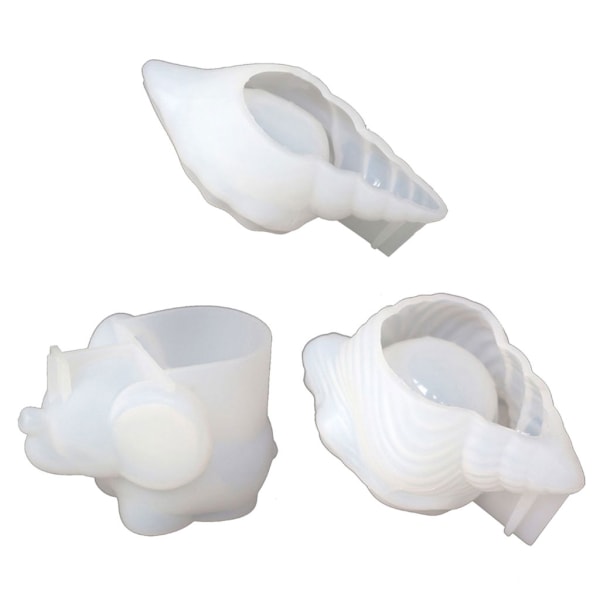 3 stk elefantform til skønhedsblenderstativ DIY Make-up Æggestativ harpiksform