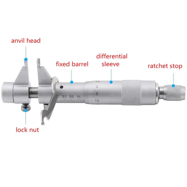 5-30mm Innvendig Diameter Måler Innvendig Mikrometer Måleverktøy Sølv