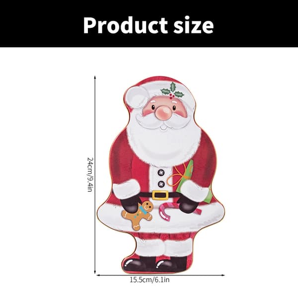 Elegant Jul Tomte Plåtlåda Perfekt För Julklappar