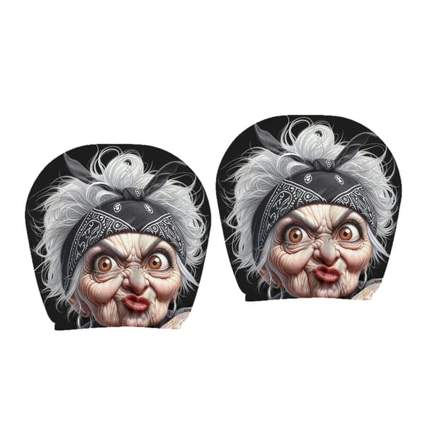 Tecknad Mormor Design Bil Nackkudde Mjuka Polyester Nackstödsskydd 1 Par