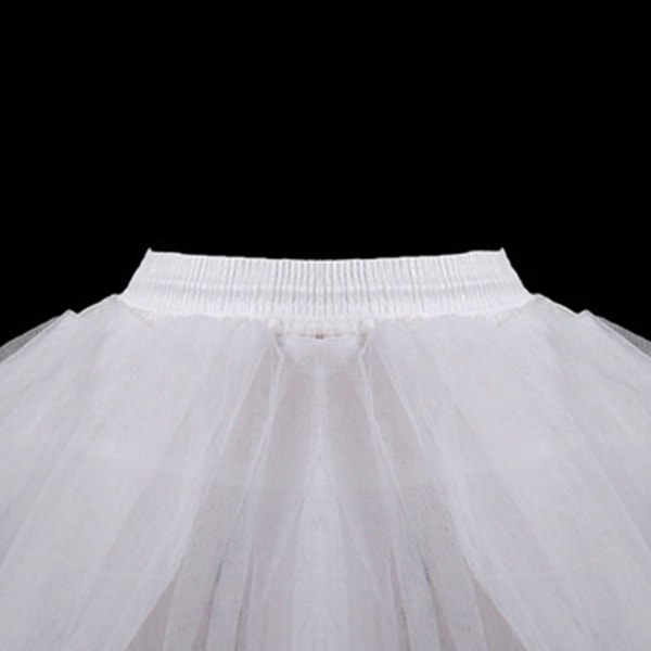 Hårt Net Spets Brud Bröllopsklänning Underklänning Barn Dam Kort Vit Mesh Underklänning