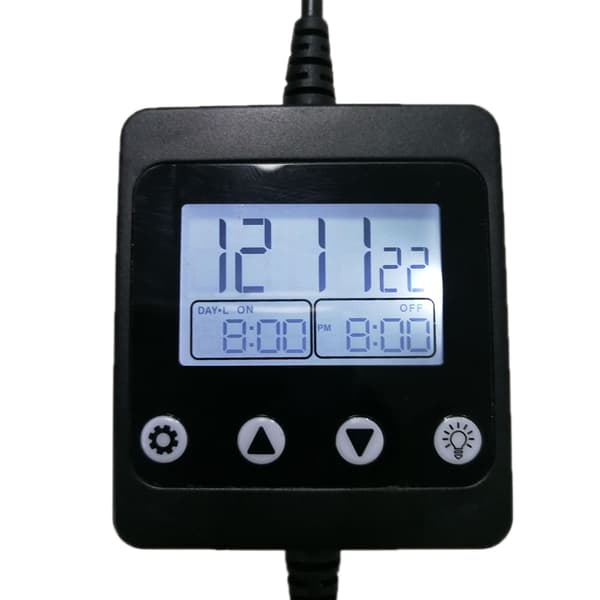24-timers programmerbar digital timer PÅ/Av-program LCD-skjerm Mini innendørs