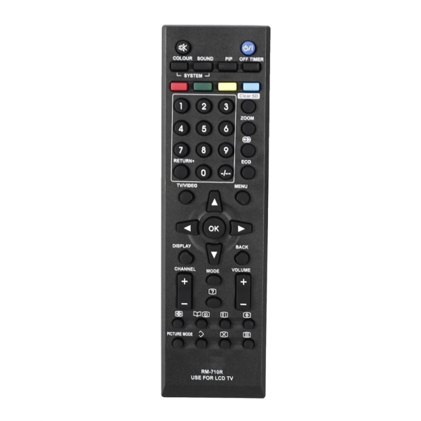 Ny RM-710R TV-fjärrkontroll Ersatt fjärrkontroll passar för JVC LCD-TV RMT-11 C2020 RM-C1280 C1313 C1331 RM-C1920 , Svart