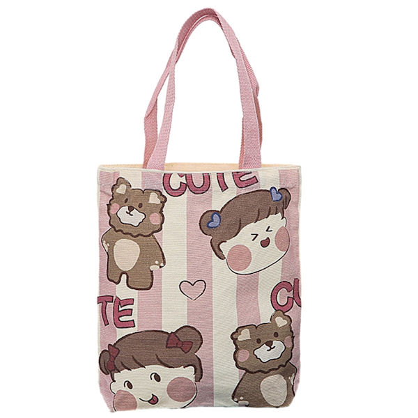 Handväska Mobilväska för flicka Kvinnor Student Mångsidig Bucket Bag Canvas Bag E
