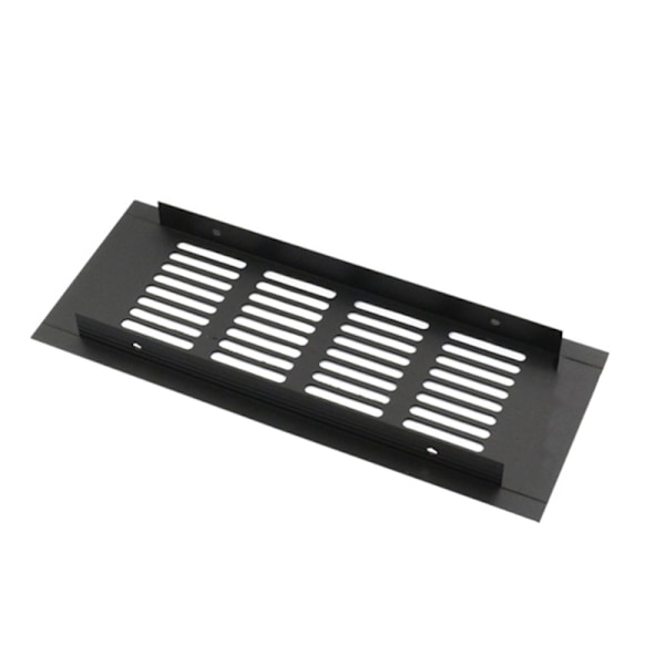 Air Vent Cover Rektangler Metal Lamellgitter Cover til garderobeskabe Black 150x450mm