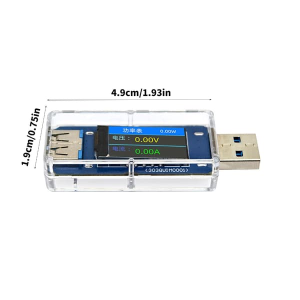 Professionel USB-strømskærm med digitalt display strømmåler tester