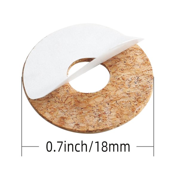 20 st 18 mm/0,70 tum gitarrplektrumtejp kork fastnar på plektrum förhindrar halkverktyg