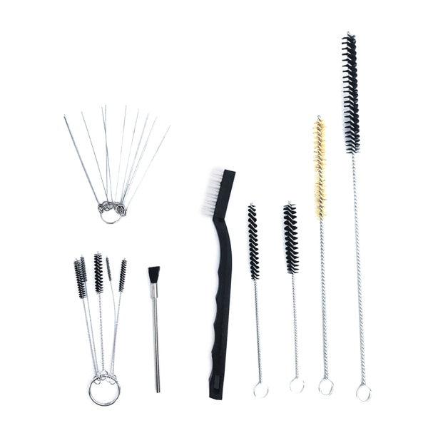 17 st/ set Airbrush Målning Rengöringsverktyg Kit Nål & borste Set Air Brush Tillbehör Spray Gun Cleaner Wash Needle