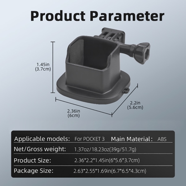 Handhållen bas för Pocket 3 Gimbal Support Adapter Bracket med tillbehör null - 3