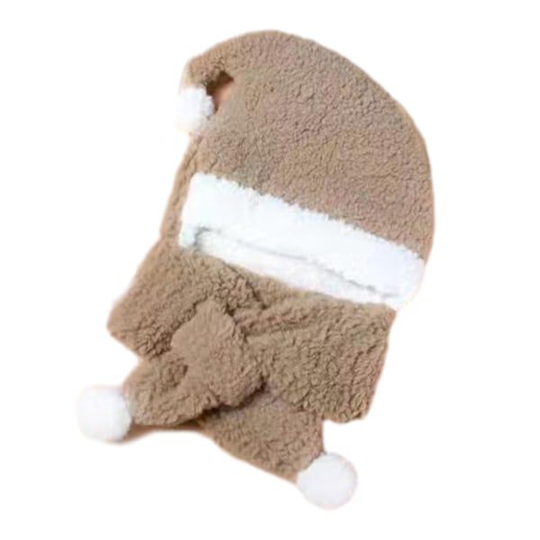 Cosplay julemandshue med tykt tørklæde, der matcher Voksenbørns varm vinterhue