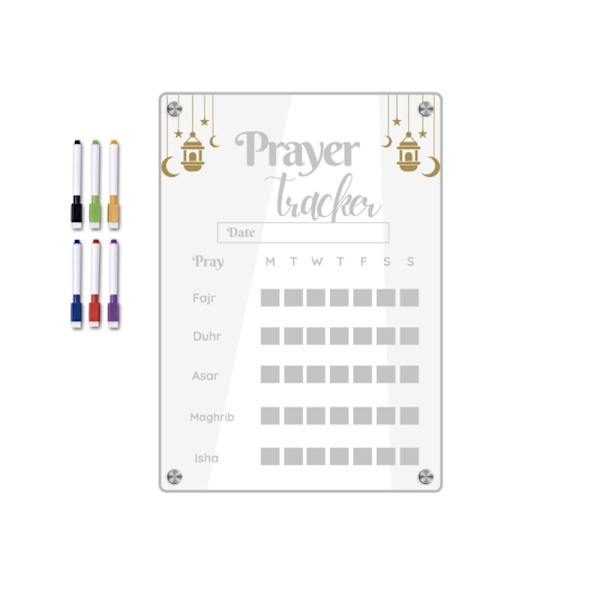 Weekly Calendar Planner Akryl Magnetisk Kylskåp Ramadan Måltidsplanerare Memo Board