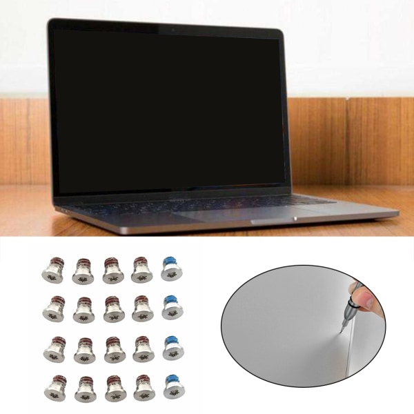20st Bärbar bärbar dator Ersättningsbotten för case Kit för Macbook Pro Bärbara tillbehör