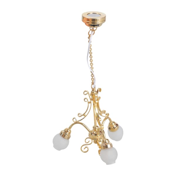Lysekrone Miniature Loftlampe Model Dukkehus Rollespil Møblering