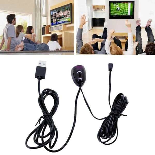 USB IR Infrarød Fjernkontroll IR Mottaker Transporter Utvider Repeater
