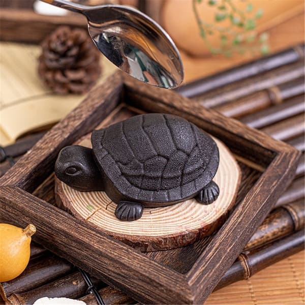 Sæt med 2 skildpaddeformede silikoneforme, chokoladeforme, silikonebageforme