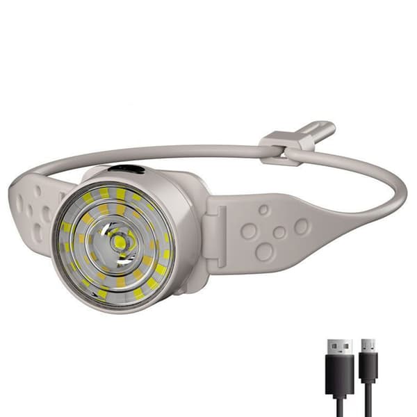 Liten hodelykt med 5 innstillingsmoduser, ergonomisk stropp, justerbar LED-lampe