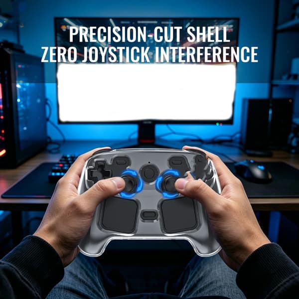 Klar Snap-On Controller Beskyttelsesskal Nem at Bruge til Steam Controller 2