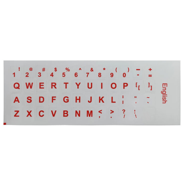 Engelska tangentbordsklistermärke Cover för bärbar dator stationär Red