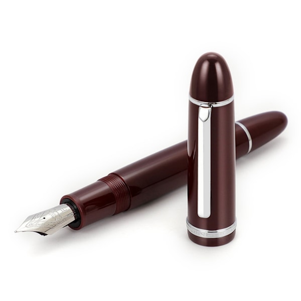Jinhao- X159 Classic Style Silver Clip Fyldepen 0,5 mm Nib blækpenne til gave kontorartikler Skoleartikler