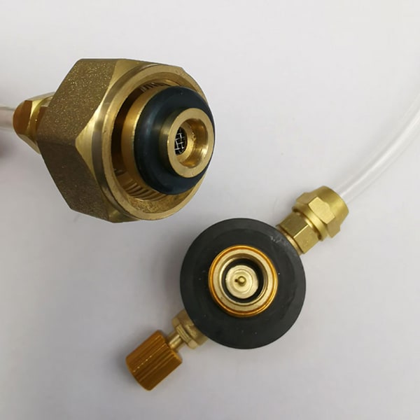 Utendørs gasskomfyr Camping komfyr Propan påfyllingsadapter for brenner LPG flat sylinder for tank kobling beholder adapter Lagre metallrør forsyninger Set