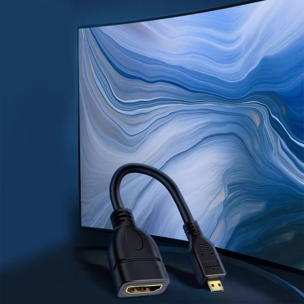 MicroHDMI Han til Hun Stik til 4K Videostreaming