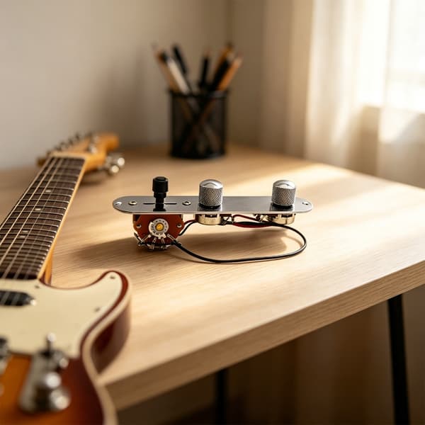Aluminium Guitar Pickup Vælgerpanel Klar Til Nem Installation