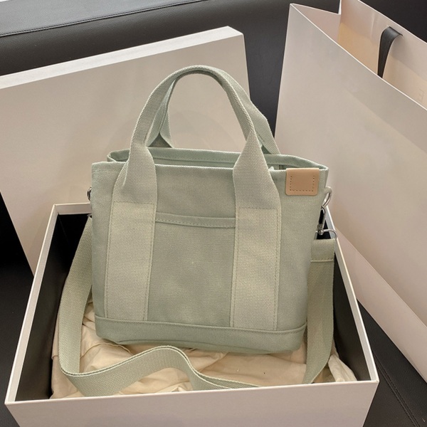 Harajuku axelväskor för kvinnor Handväskor med stor kapacitet Crossbody tygväska Light Green