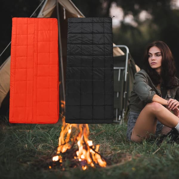Opvarmet Camping Sengelinned Polyester Sovepose Justerbar Elastisk Snøre