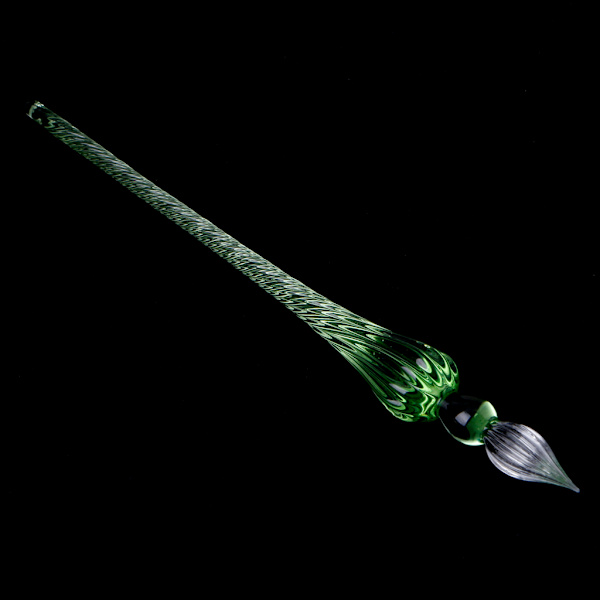 Vintage glass dipping penn signatur fylle blekk fyllepenner med gaveeske