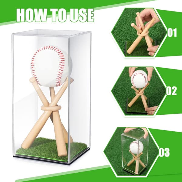 Akryl Baseballboks Baseball Display Holder Stativ Klar Baseballholder
