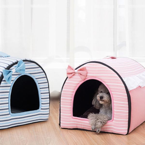 Joulukissatalot sisäkissoille Kitten Cat House Christmas Cat Cave Pink M