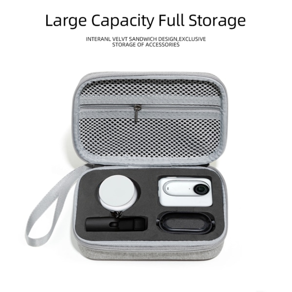Case Förvaringsbox Fodral Stötsäker vattentäta tillbehör för Insta360 GO 3 kamera Gray Color