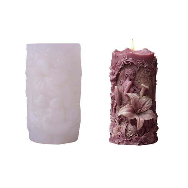Blomstrete Silikonform for Kvinner, for Støping av Resin, Lys, Såpe, Påskepynt