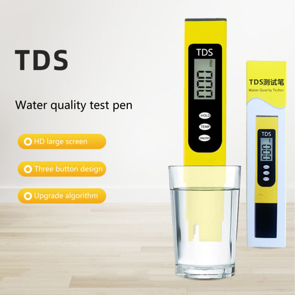 TDS Meter Digital Water Tester ppm Mätare Vattenkvalitetstestare för dricksvatten Hydroponics Aquarium Swimming Pool