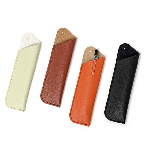 Kulspetspenna Förpackning Förvaringsväska PU Läder Case Hållare Pennfodral Light Green