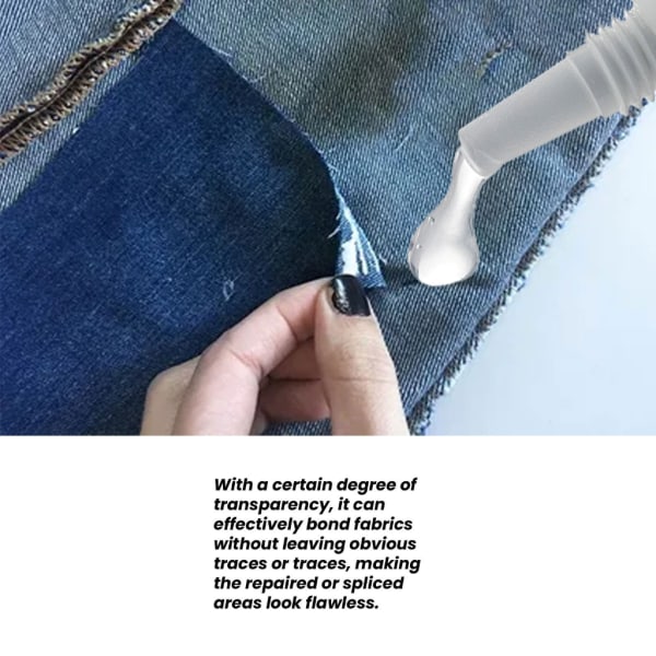 Hurtigtørkende klesreparasjonslim for stoff, jeans, klesreparasjon null - 2 sets