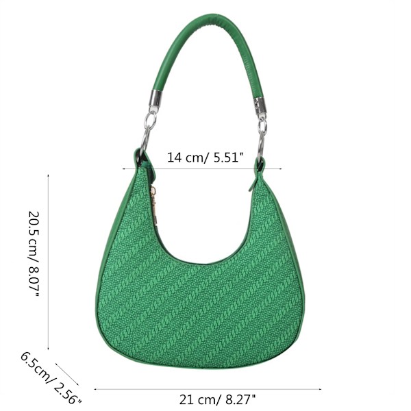 2023 underarmstaske Trendy armhule-tote-tasker Modehåndtaske Halvmånetasker White