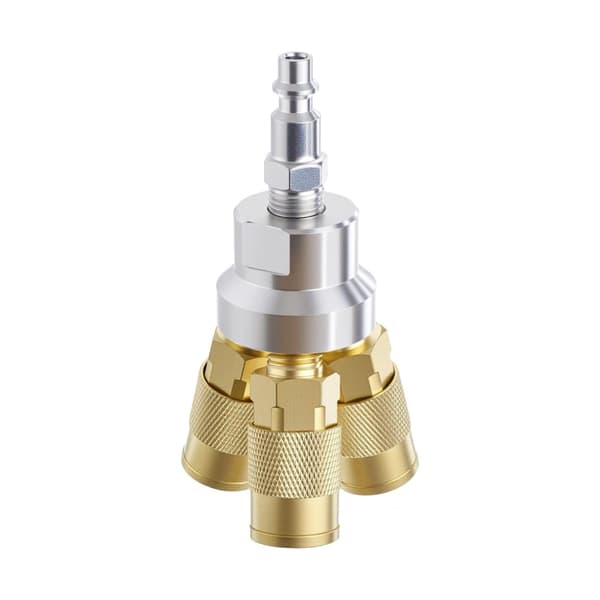 Hurtigkobling Luftfittings 1/4NPT T-stykker Messingkonstruktion Forseglede Samlinger Solid