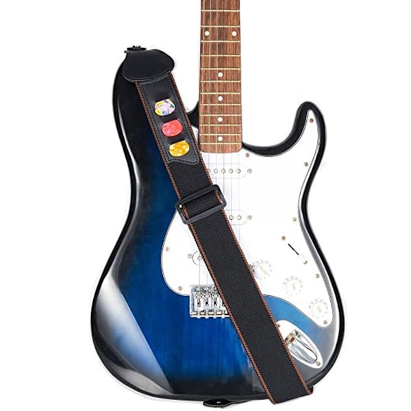 Akustisk Gitarr Axelrem med Plektrumficka för Elektrisk Akustisk Gitarr