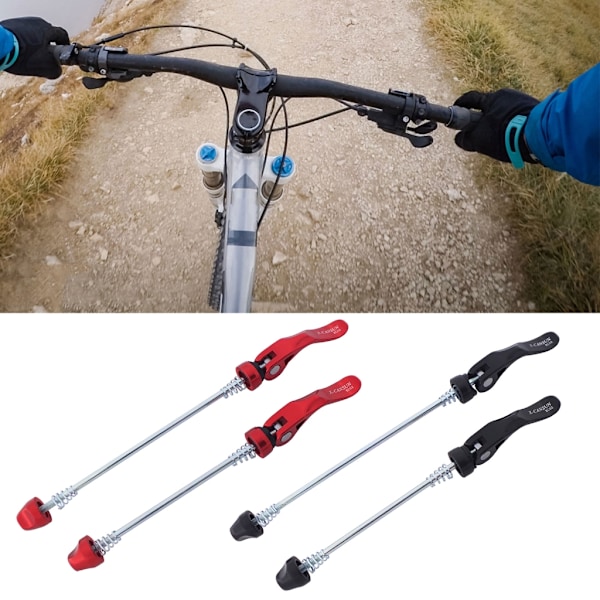 1 Par Bærbare Cykel Hurtigudløser Spyd Aksler Håndtag Cykler Udskiftningsdel Black