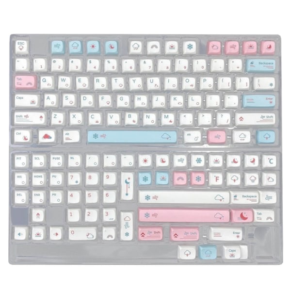 Vädertema Keycaps XDA Profile Keycap Set för spelmekaniska tangentbord Gör-det-själv personliga endast Keycaps