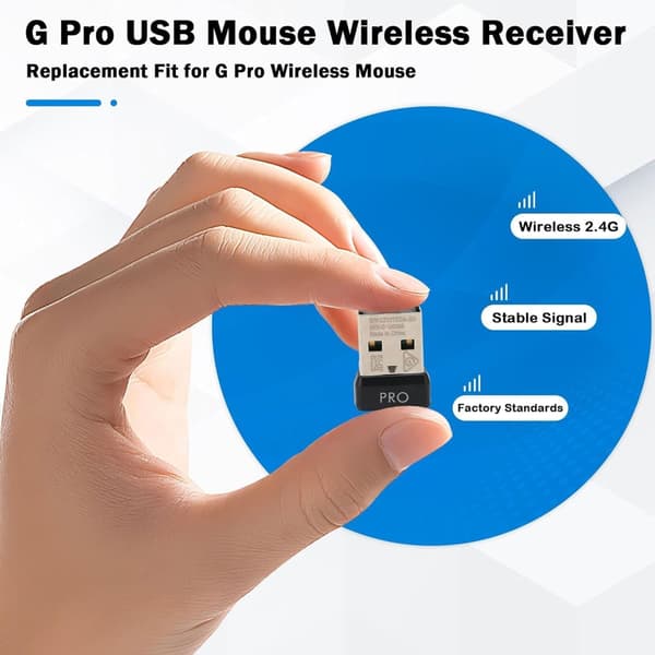 Bærbar USB-musemottaker for G ProLightspeed-mus, enkel installasjon