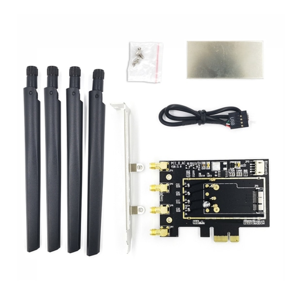 BCM94360CSAX BCM943602CS BCM94360CS2 Desktop PCIE PC Wifi WLAN-kort Bluetooth-kompatibel Adapter Converter 2/3/4 Antenne