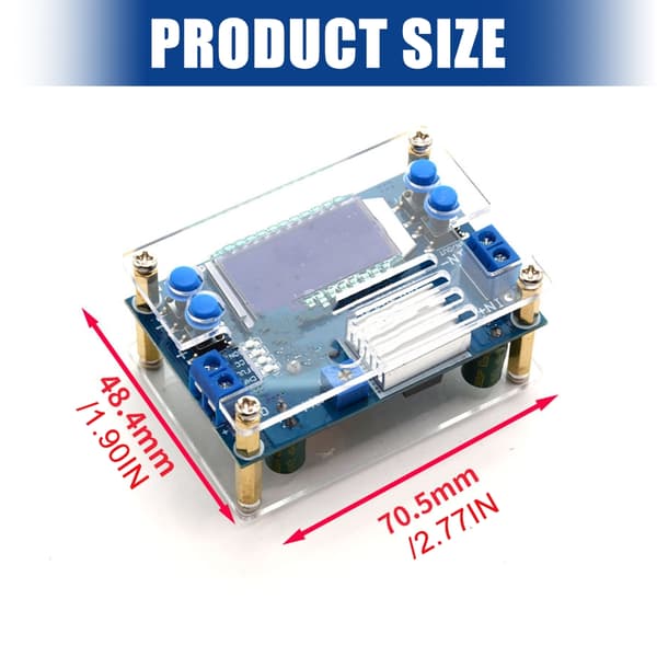Effektivitet 5A Programmerbar Spenningsregulatormodul Trinn Ned Strømmodul